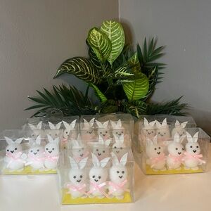 Easter White and Pink Plush Bunny with Long Ears,NWT Seven 3pks,21 Bunny Rabbits